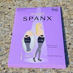 SPANX ▪︎ Women's Butt-Boosting Pantyhose, Black Sheer leg, Size C